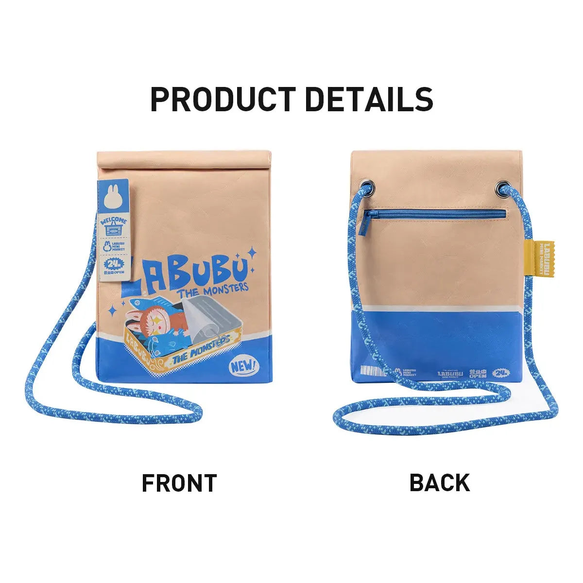 Pop Mart The Monsters Labubu Wacky Mart Series-Messenger Bag