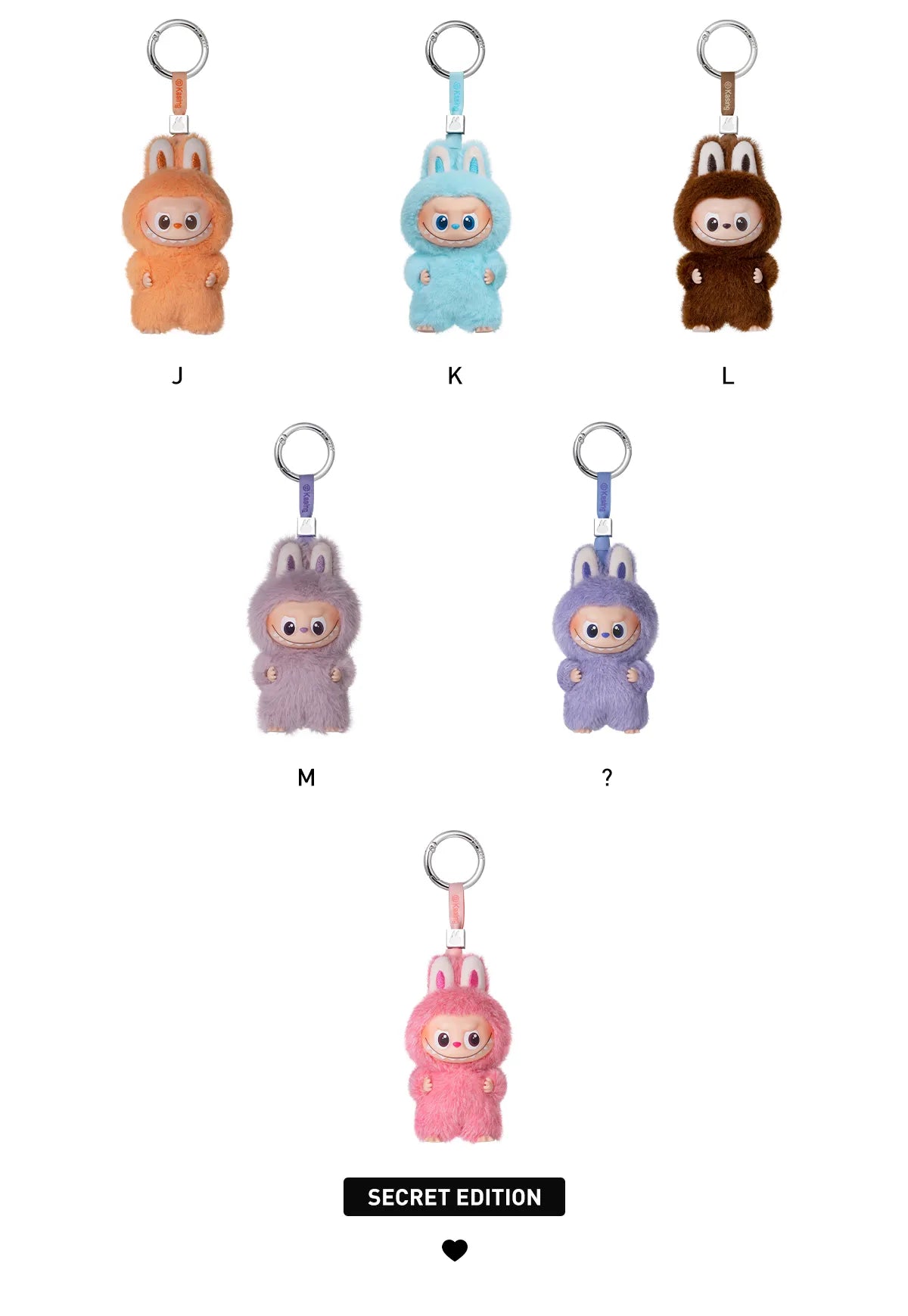 Pop Mart Labubu The Monsters Pin for Love Series Vinyl Plush Pendant (A-M) Sealed Case