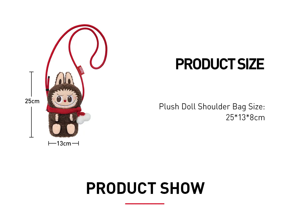 THE MONSTERS Labubu Classic Series-Plush Doll Shoulder Bag