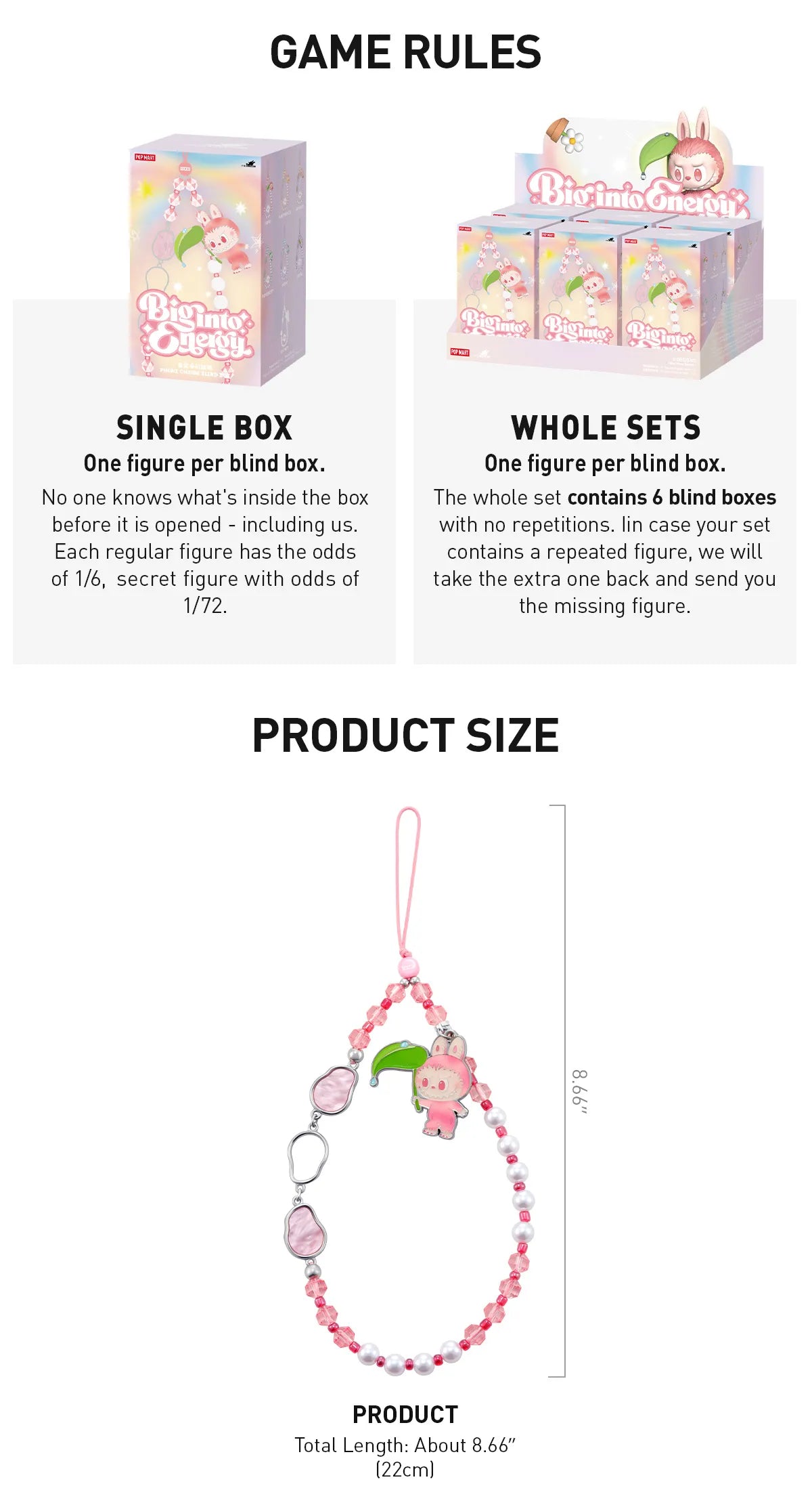 THE MONSTERS Labubu Big into Energy Series-Phone Charm Blind Box