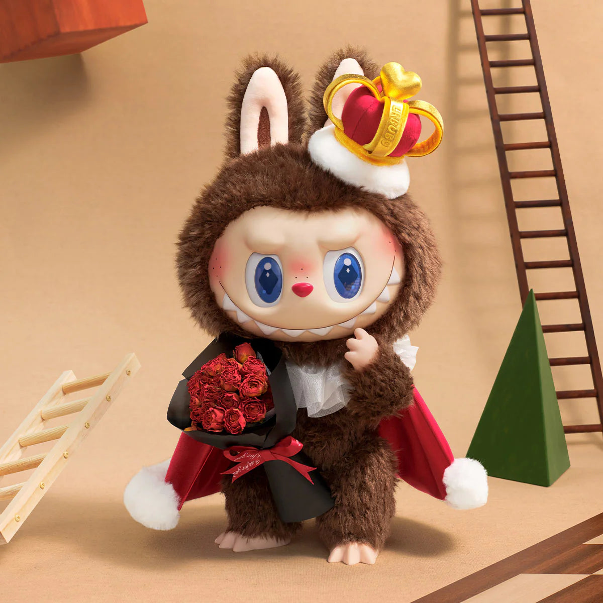 Pop Mart Labubu The Monsters Let's Checkmate Series Vinyl Plush Doll King (40 cm)