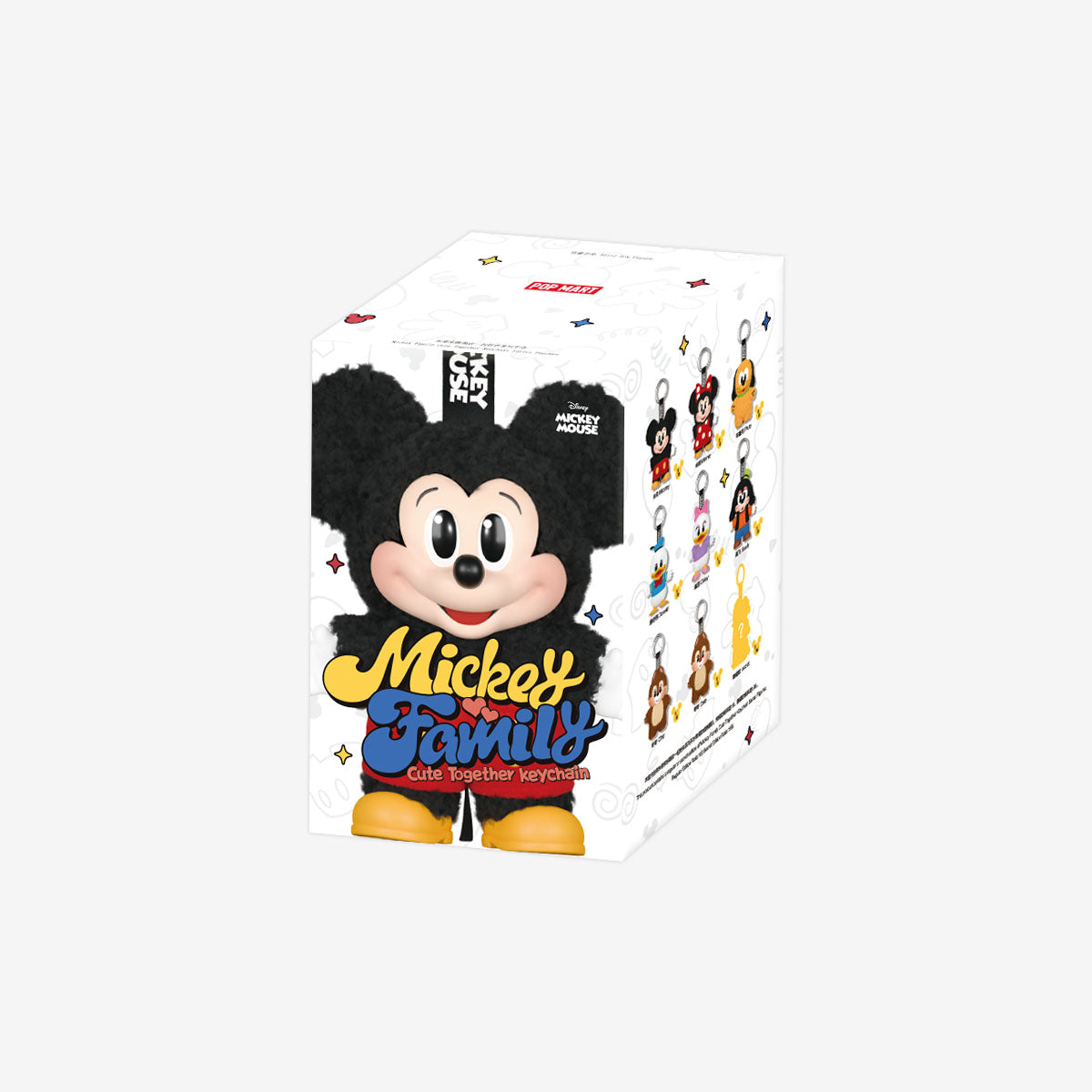 Pop Mart Mickey Family Cute Together Keychain Series Figures Blind Box