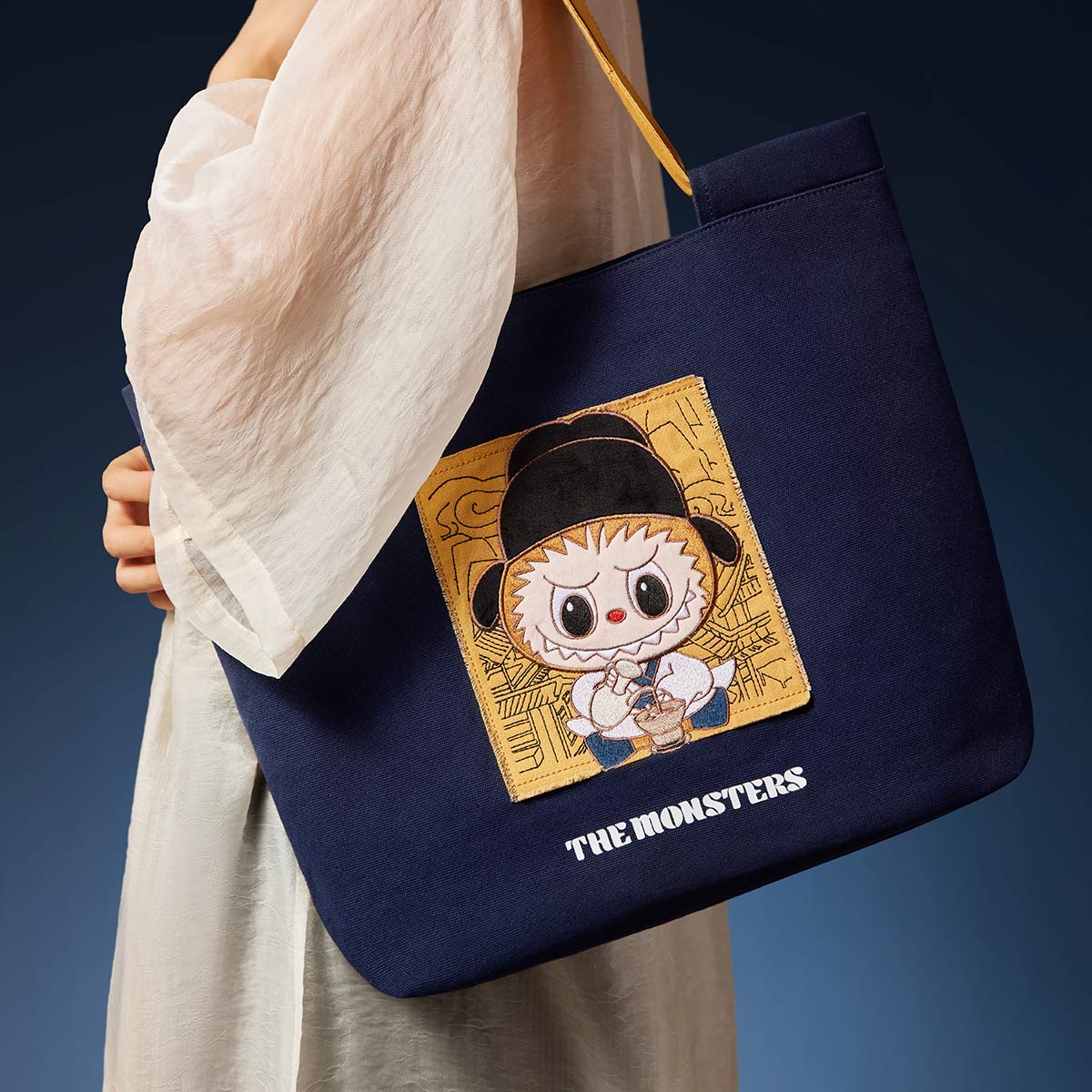 THE MONSTERS Labubu Let's Have Fun Together Series-Canvas Tote Bag