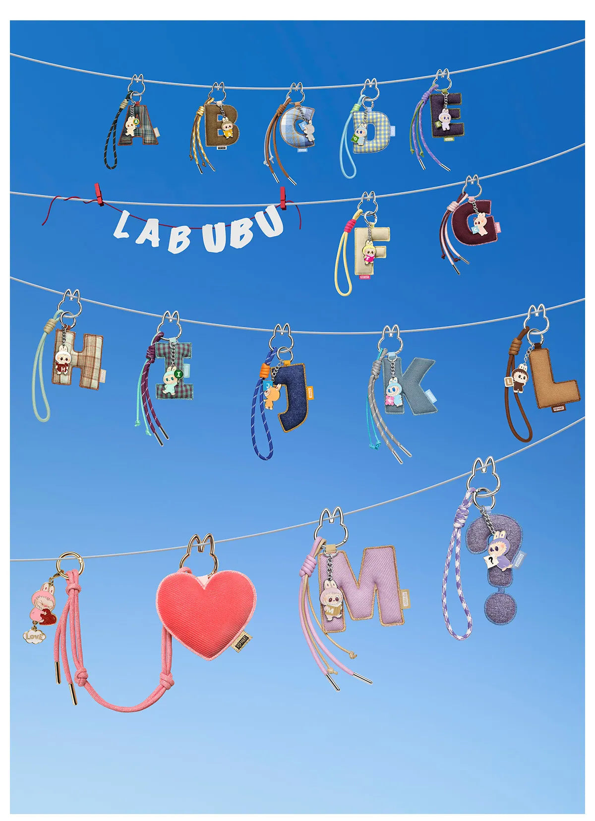 THE MONSTERS Pin for Love Series- Letter Pendant (Betű medál) Blind Box (A-M)