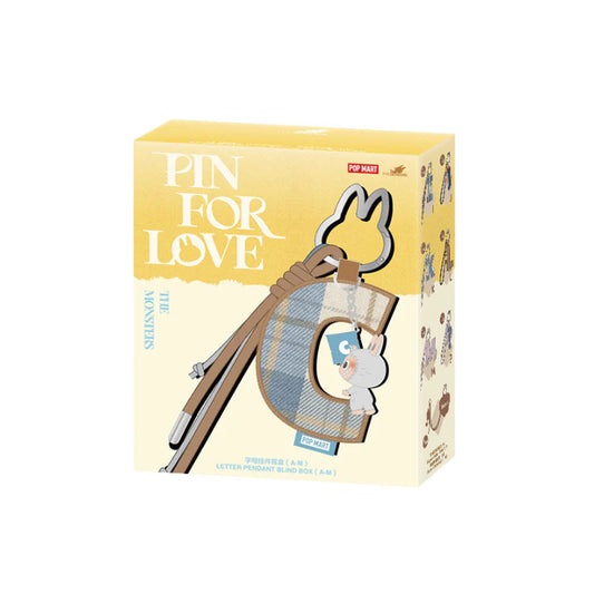 THE MONSTERS Pin for Love Series- Letter Pendant (Betű medál) Blind Box (A-M)