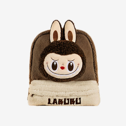 LABUBU Classic Bag Series-LABUBU Berber Fleece Backpack (Brown)
