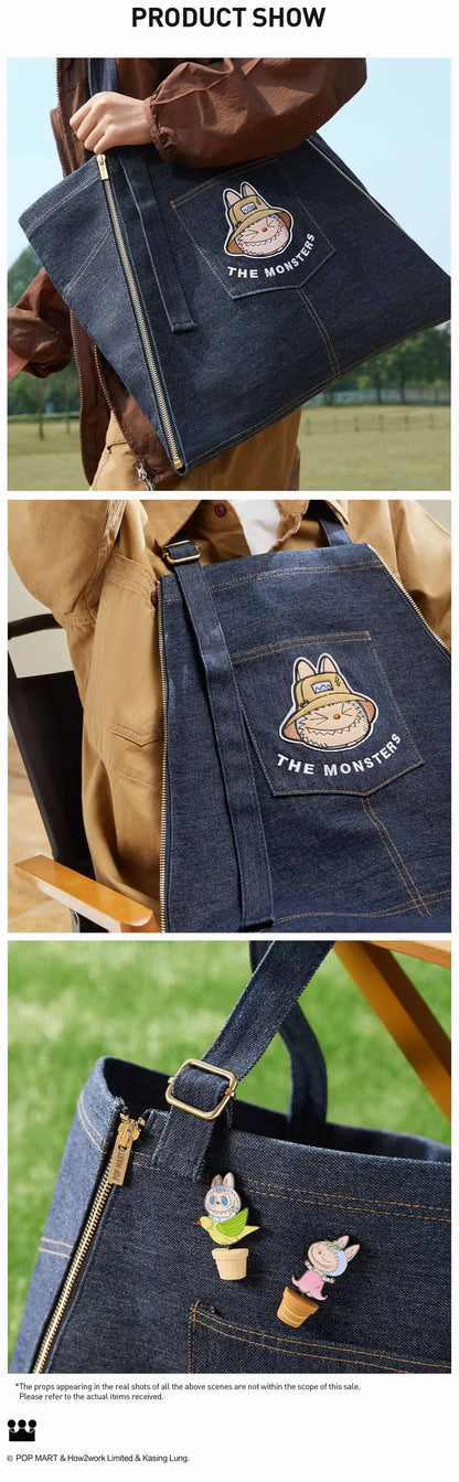 LABUBU THE MONSTERS Labubu FALL IN WILD SERIES-Denim Apron Bag