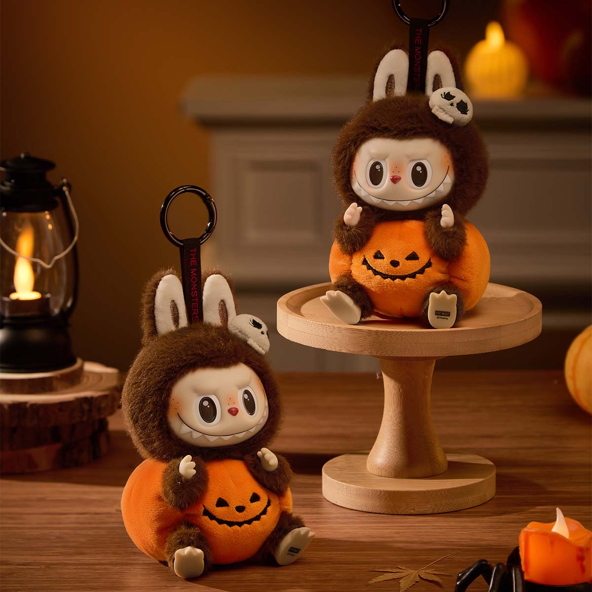 THE MONSTERS Labubu Happy Halloween Party Series-Sitting Pumpkin Vinyl Plush Pendant