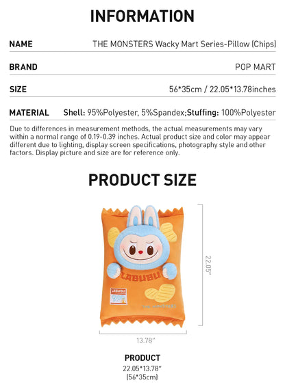 LABUBU THE MONSTERS Wacky Mart Series-Pillow/Párna (Chips)