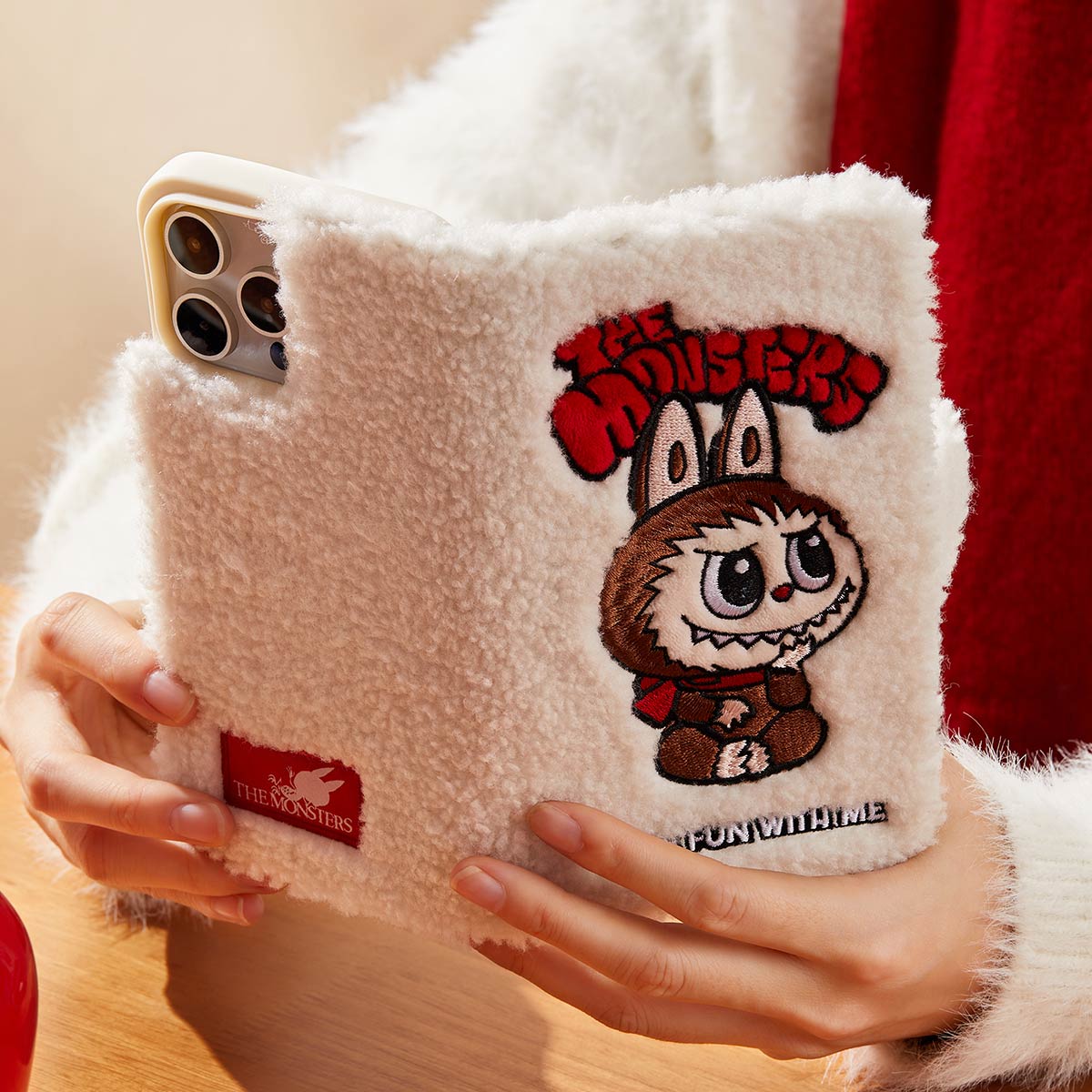 THE MONSTERS Classic Series-Plush Flip Phone Case Telefon Tok