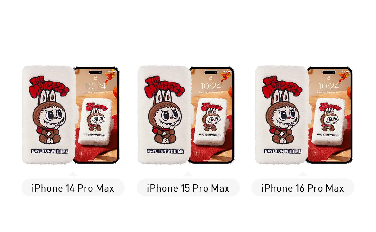THE MONSTERS Classic Series-Plush Flip Phone Case Telefon Tok