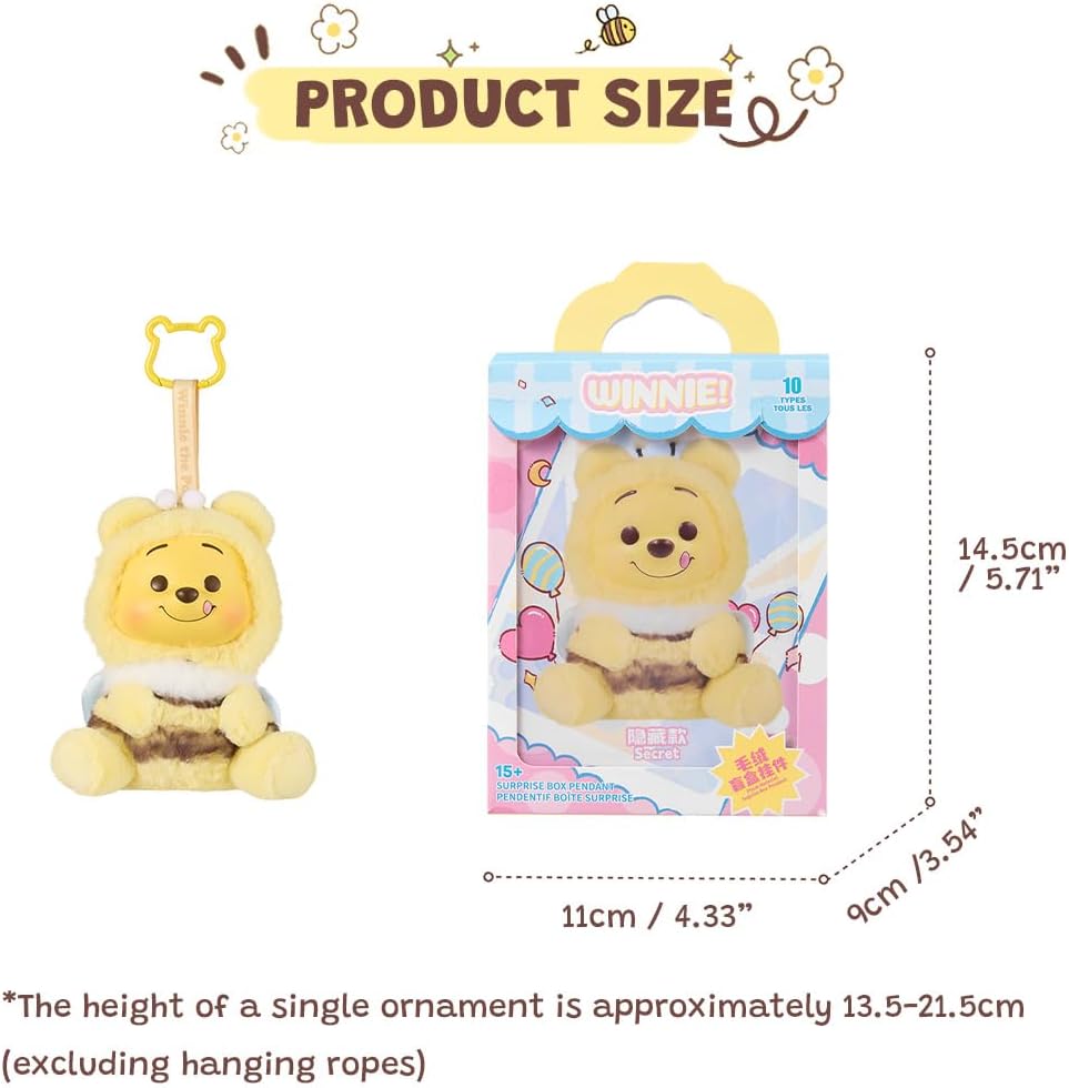 Disney Winnie The Pooh Collection Beach Vacation Blind Box Figure Vinyl Plush Pendant Model Collectible Toy
