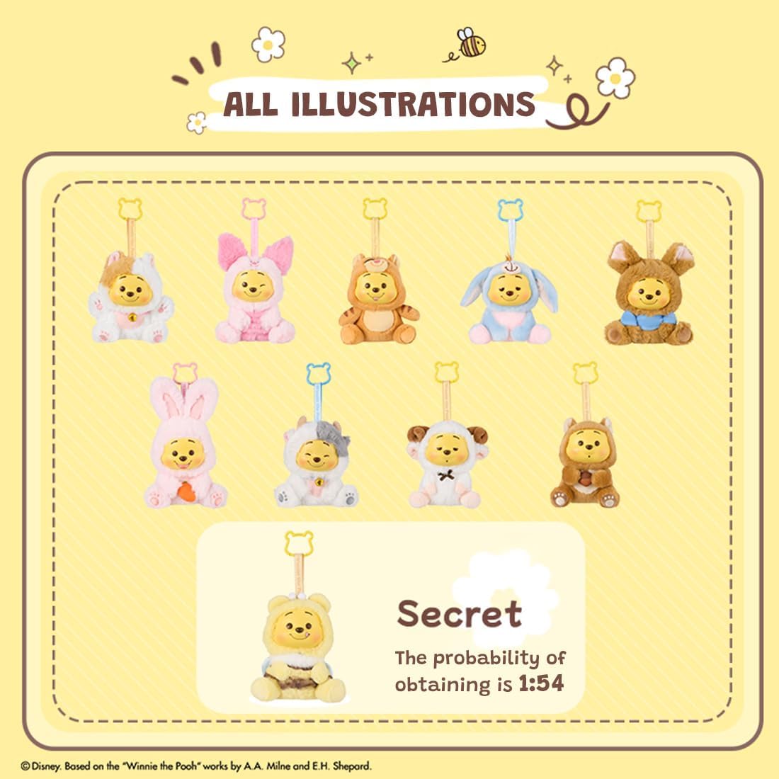 Disney Winnie The Pooh Collection Beach Vacation Blind Box Figure Vinyl Plush Pendant Model Collectible Toy