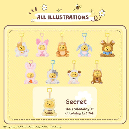 Disney Winnie The Pooh Collection Beach Vacation Blind Box Figure Vinyl Plush Pendant Model Collectible Toy