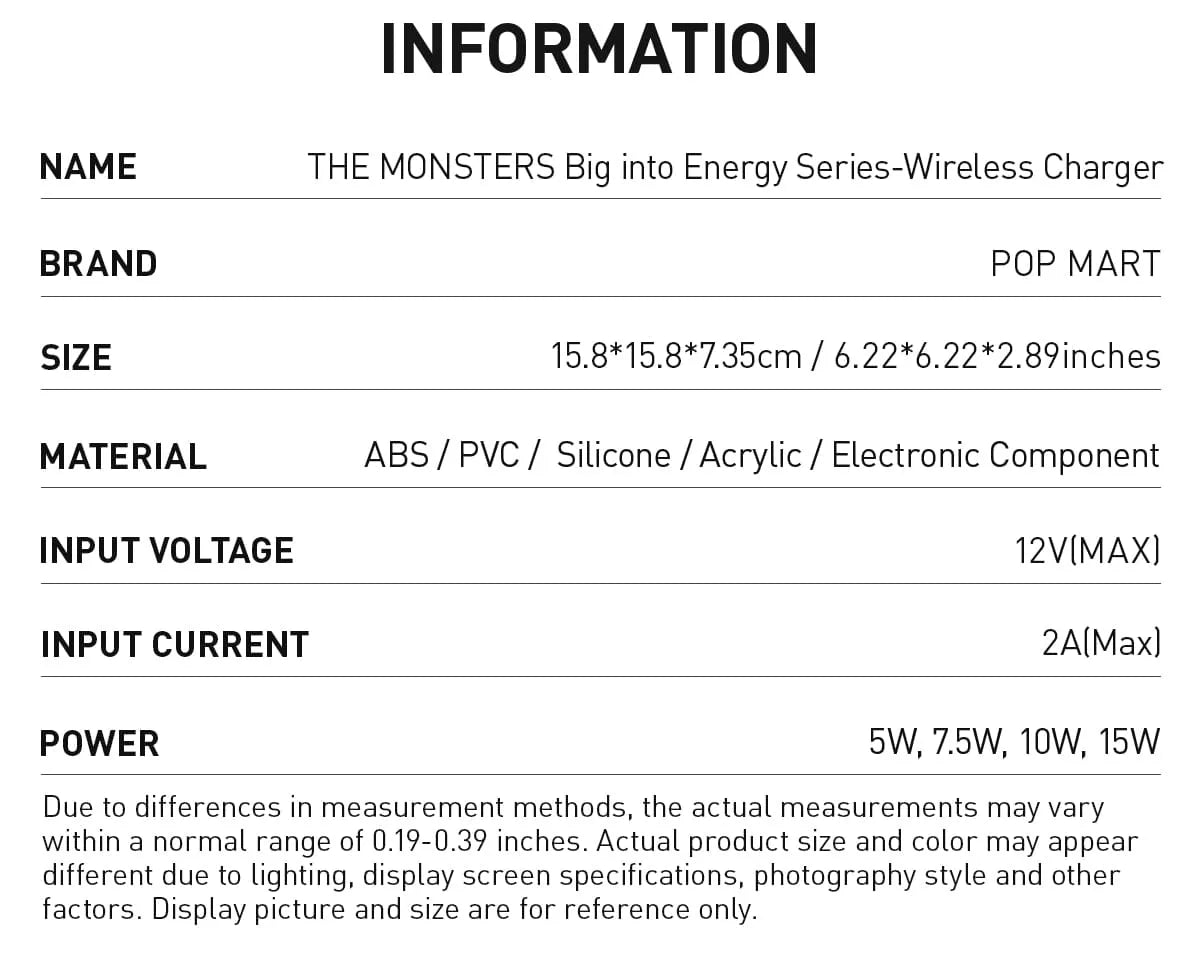 THE MONSTERS Labubu Big into Energy Series-Wireless Charger